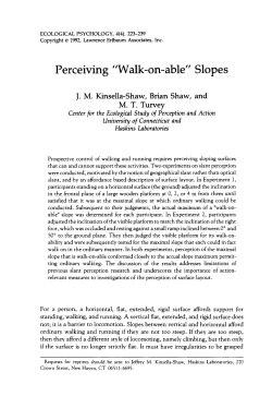 Perceiving `Walk-on