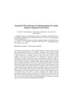 Potential Of Microbial Species In Biodegradation Of Volatile Organic