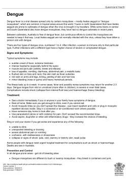 Dengue - Health conditions directory