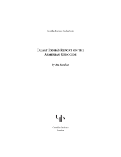 Book. Talaat Pasha`s Report on the Armenian Genocide