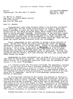 Jayaprakash: The Road Back to Gandhi