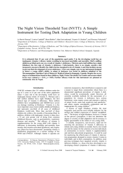 The Night Vision Threshold Test (NVTT): A