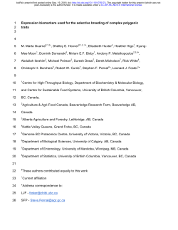Expression biomarkers used for the selective breeding of