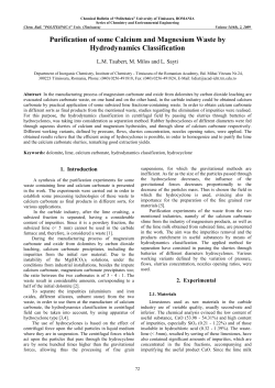 Purification of some Calcium and Magnesium Waste by