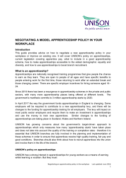 Negotiating apprenticeship schemes in your workplace 13
