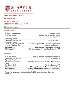 Sum Add Ind - Strayer University