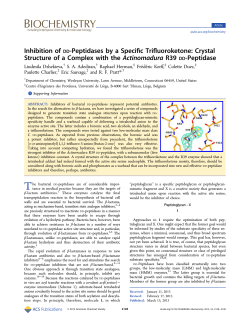 Inhibition of dd-Peptidases by a Specific Trifluoroketone: Crystal