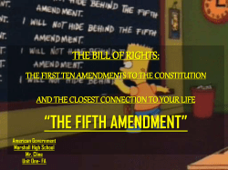 the fifth amendment - Marshall Community Schools