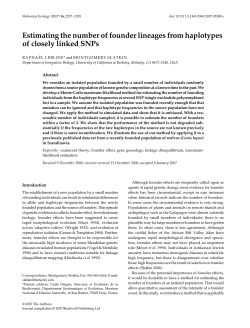 Estimating the number of founder lineages from haplotypes of