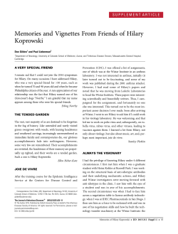 Memories and Vignettes From Friends of Hilary