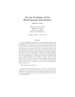 On the Evolution of the World Income Distribution