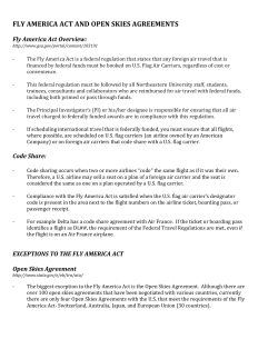 fly america act and open skies agreements