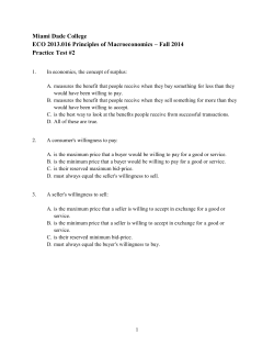 Miami Dade College ECO 2013.016 Principles of Macroeconomics