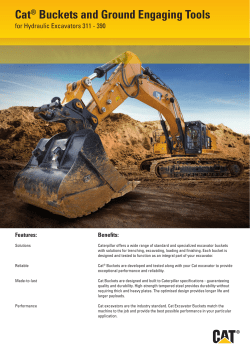Cat&reg; Buckets and Ground Engaging Tools