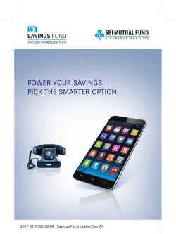 SBI Savings Fund - SBI Mutual Fund