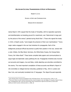 James Read in 1941 argued that the treaty of Versailles, with its