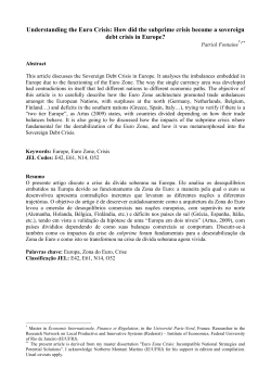 Understanding the Euro Crisis: How did the subprime crisis become