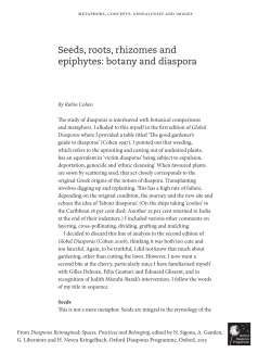 Seeds, roots, rhizomes and epiphytes: botany and