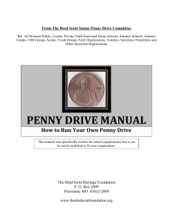 penny drive manual - The Dred Scott Heritage Foundation