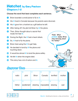 Hatchet by Gary Paulsen Chapters 1&ndash;2