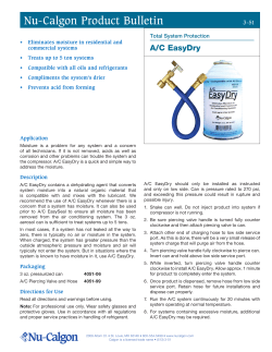 Nu-Calgon Product Bulletin