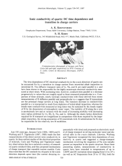 Ionic conductivity of quartz: DC time dependence and
