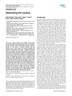 Networking the nucleus - Molecular Systems Biology