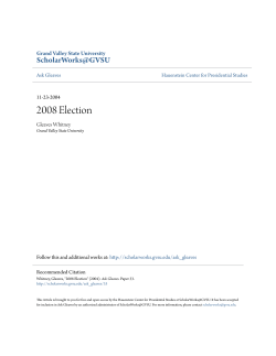 2008 Election - ScholarWorks@GVSU