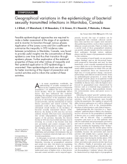 Geographical variations in the epidemiology of bacterial sexually