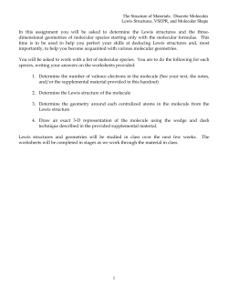 The Structure of Materials: Discrete Molecules Lewis