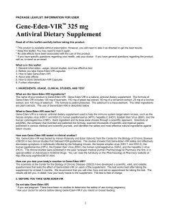 Gene-Eden-VIR 325 mg Antiviral Dietary Supplement