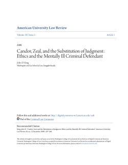 Candor, Zeal, and the Substitution of Judgment