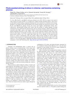 Photo-assisted etching of silicon in chlorine