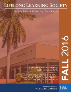 Program Schedule - Florida Atlantic University