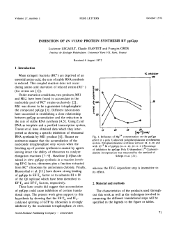 Inhibition of in vitro protein synthesis by ppGpp