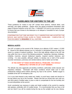 LBTO Visitor Safety Guidelines