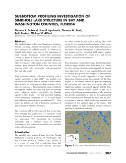 Subbottom Profiling Investigation of Sinkhole Lake Structure in Bay