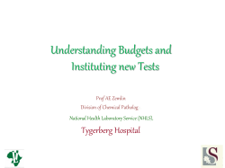 AE Zemlin-Understanding budgets and new tests
