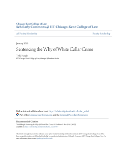 Sentencing the Why of White Collar Crime