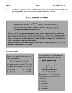 Mean Absolute Deviation
