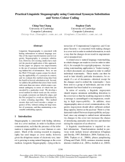 Practical Linguistic Steganography Using Contextual Synonym