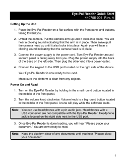 Eye-Pal Reader Quick Start