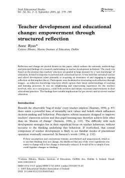 Teacher development and educational change: empowerment