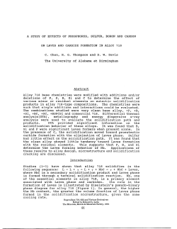 A Study of Effects of Phosphorus, Sulfur, Boron and Carbon