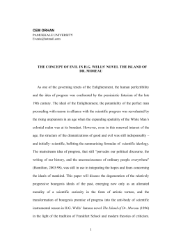 CEM ORHAN THE CONCEPT OF EVIL IN H.G. WELLS` NOVEL THE