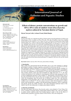 Effects of dietary protein concentrations on growth and RNA: DNA