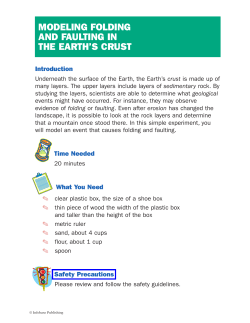 modeling folding and faulting in the earth`s crust