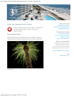 Royal Floridian and Royal Floridian South Spinnaker Update