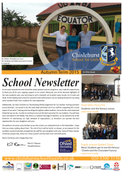 School Newsletter - Chislehurst School for Girls