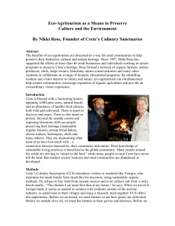 Eco-Agritourism as a Means to Preserve Culture and the Environment